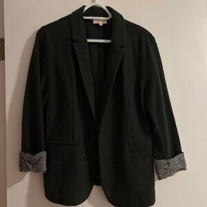 Skies Are Blue/Stitch Fix Dark Green Blazer with Lined Sleeves